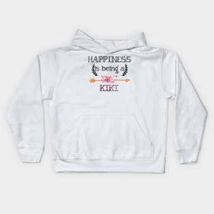 Happiness is being Kiki floral gift Kids Hoodie